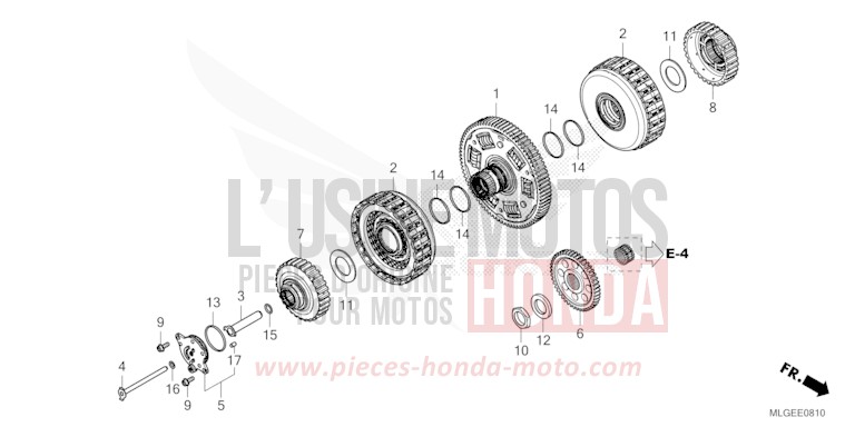 KUPPLUNG (CRF1100D/D2/D4/DL2/DL4) von Africa Twin DCT MAT IRIDIUM GRAY METALLIC (NHC64) von 2023